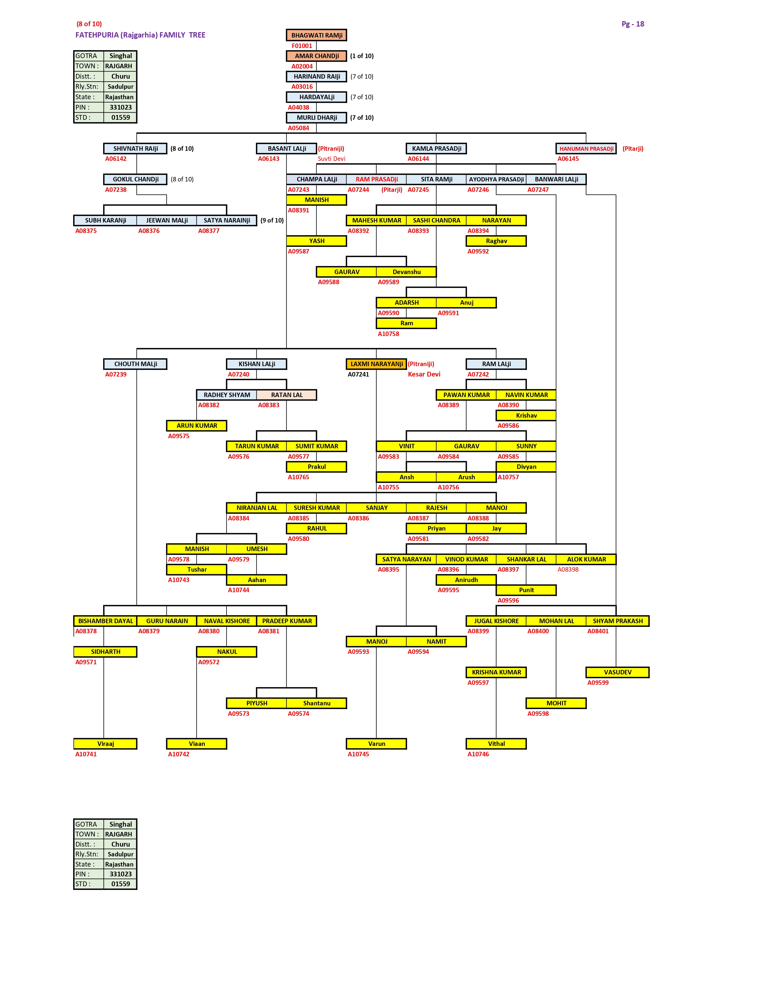 Rajgarhia Family Tree Page 8